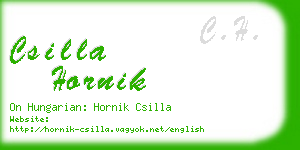 csilla hornik business card